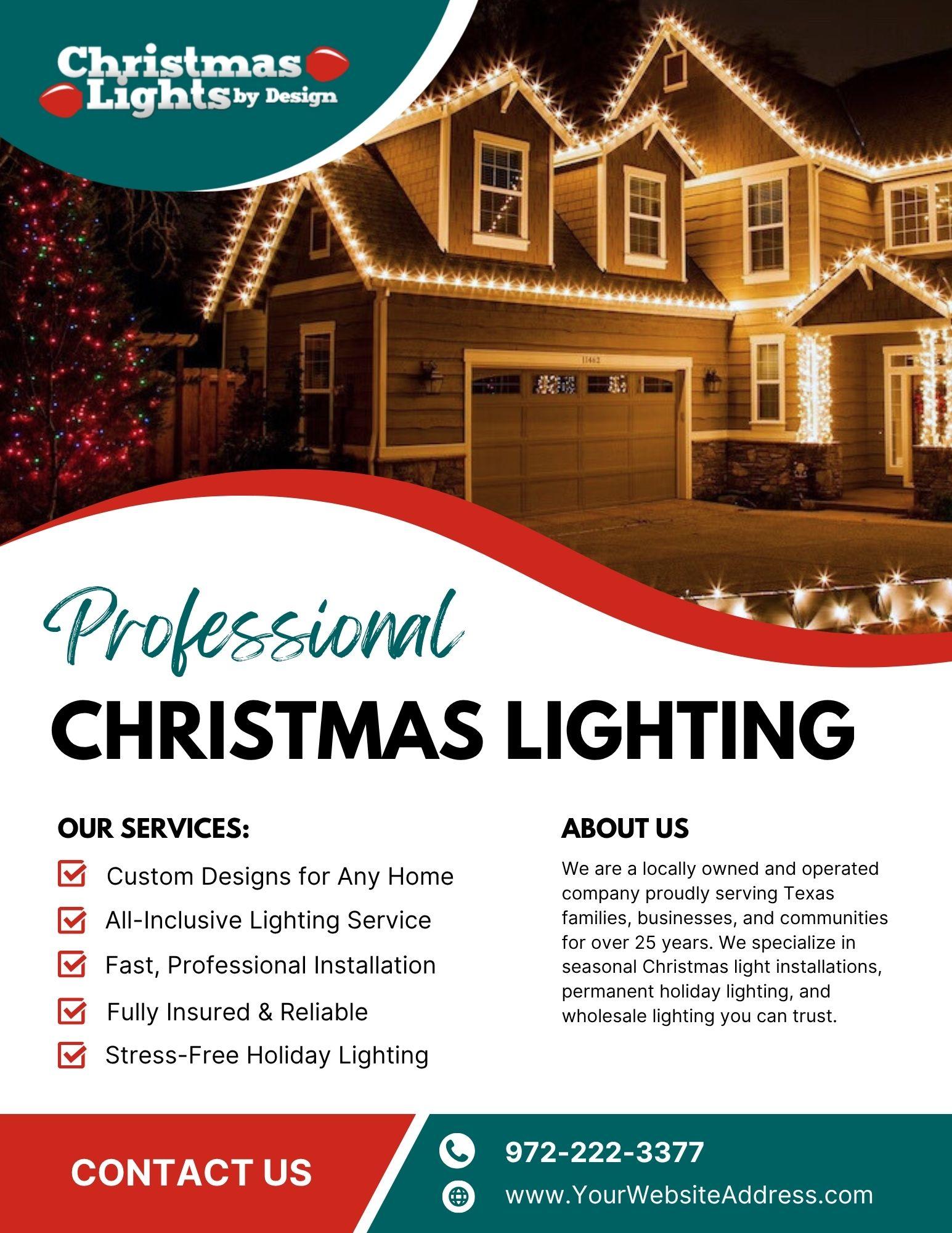 8.5 x 11 inch - Christmas Light Flyer