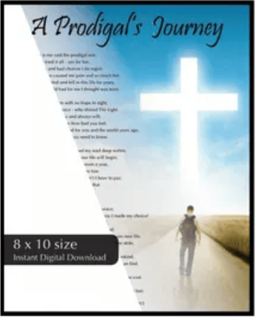 A Prodigal's Journey - Man Walking to Cross (8x10) PDF